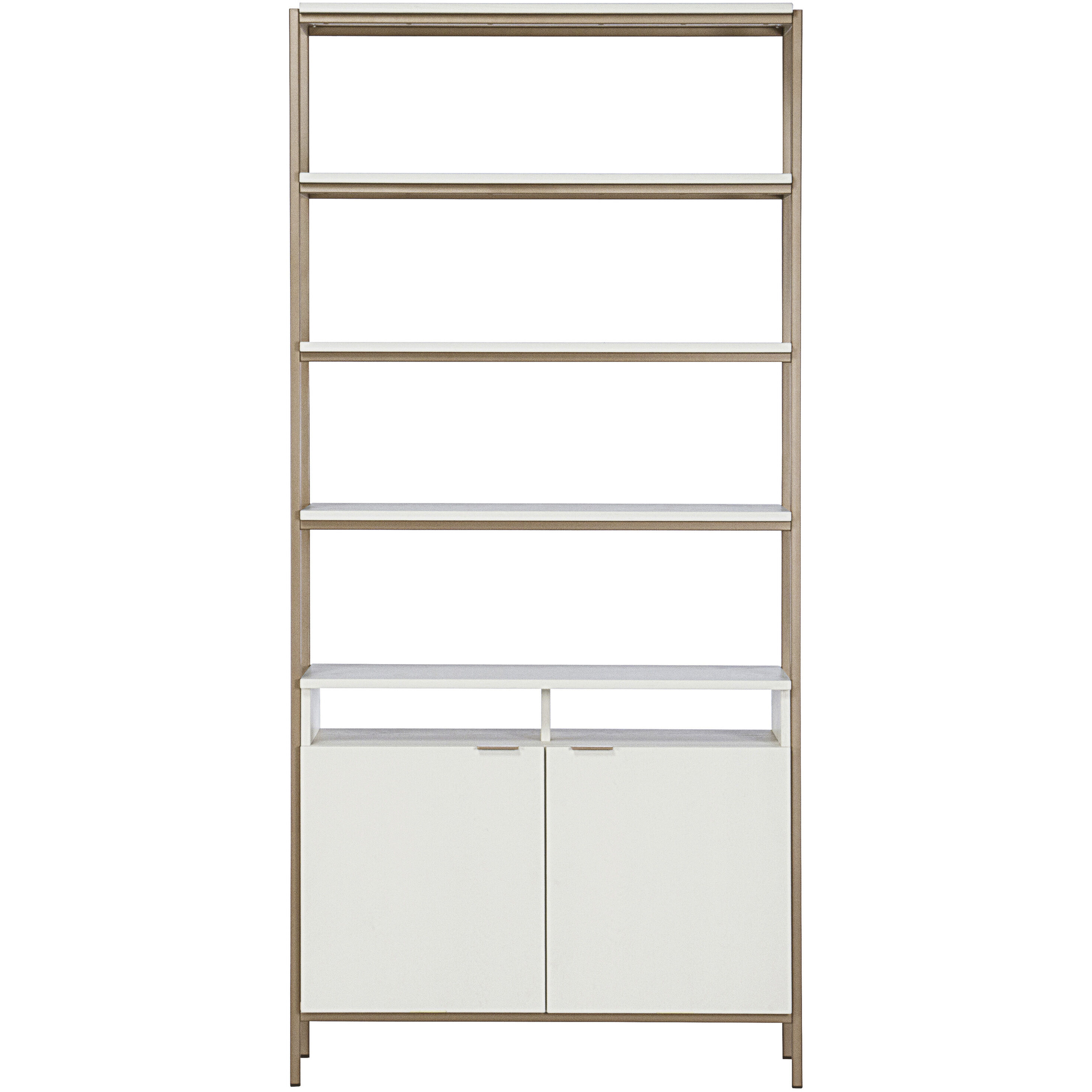 Ambrose Champagne Gold / Cream Modular Bookcase, Large